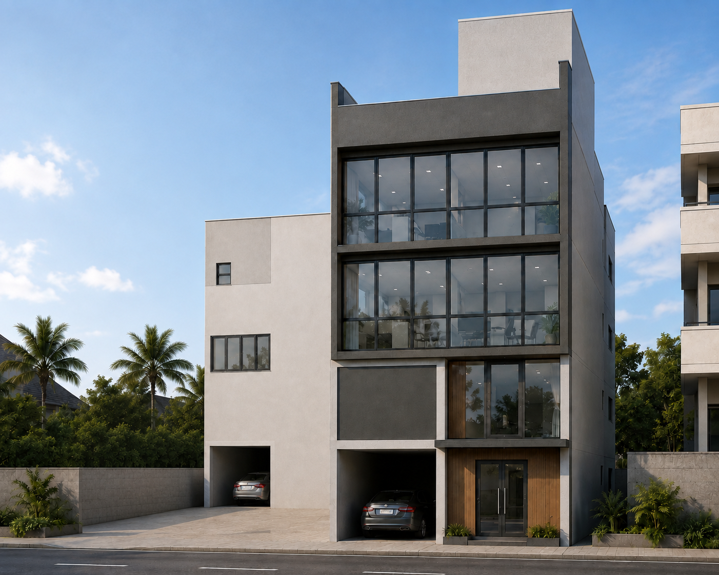 Proposed commercial building concept in Boralesgamuwa by OLEK Engineering