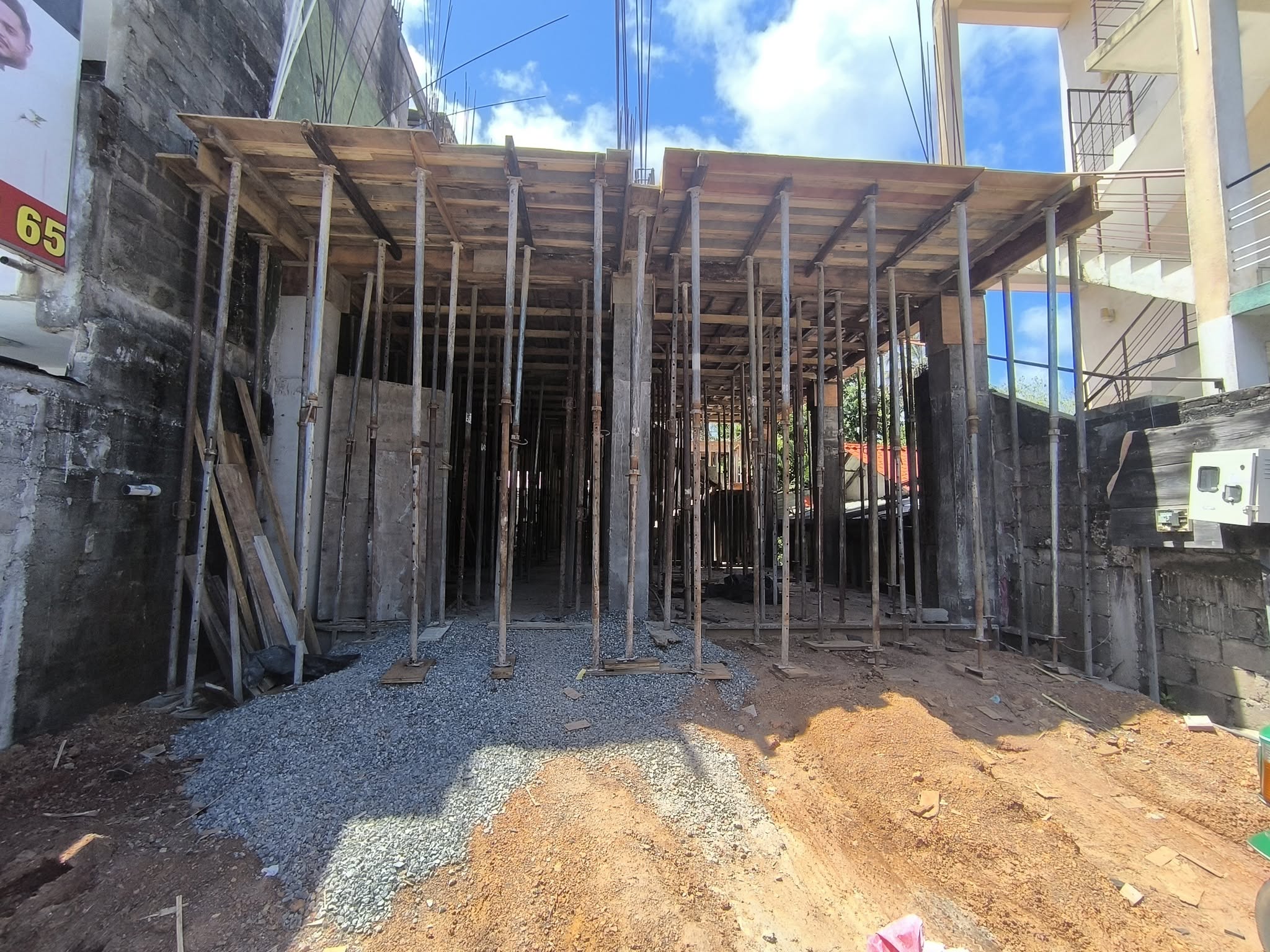 Civil works progress at Boralesgamuwa commercial building