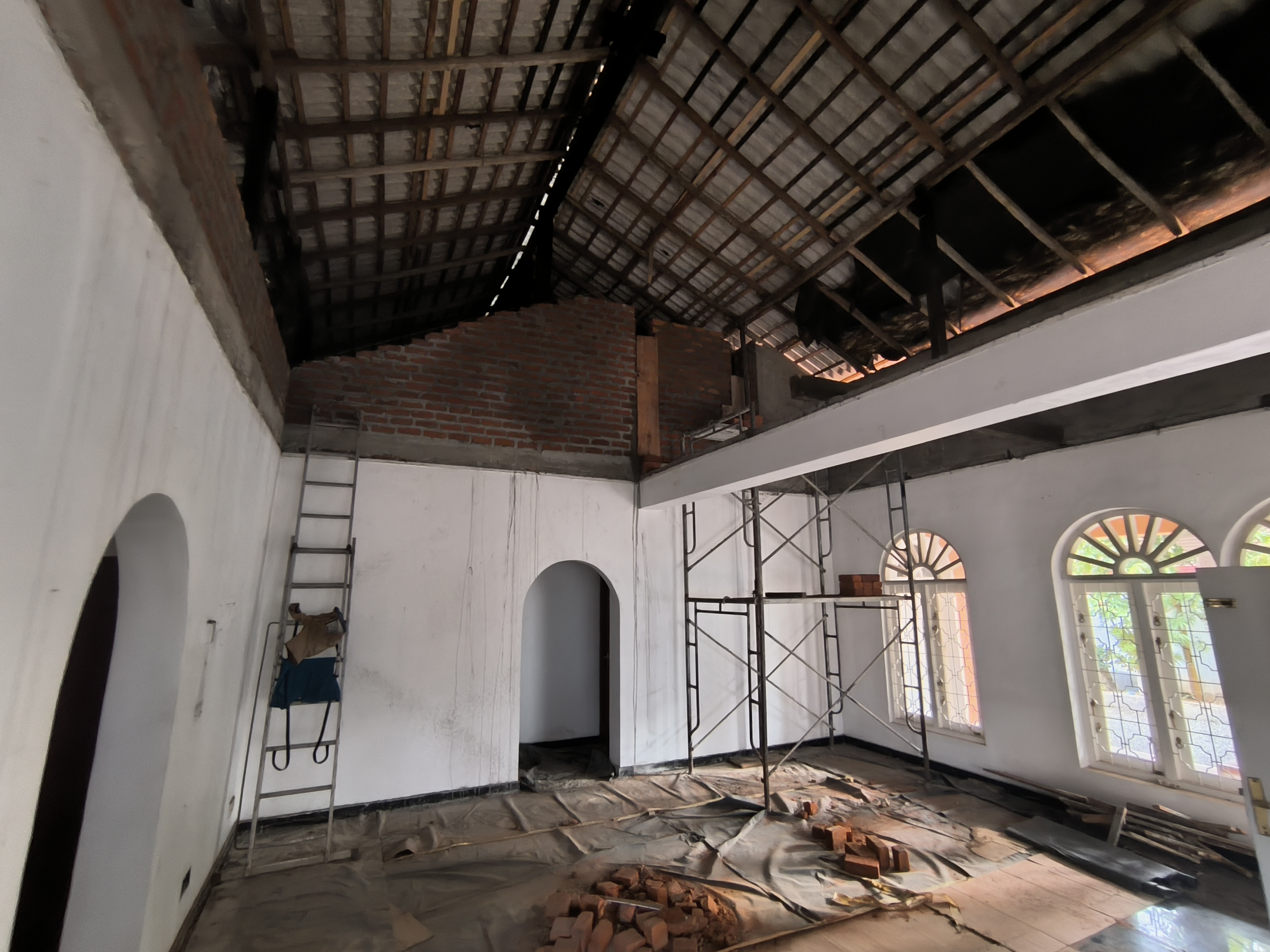 Living area renovation work in progress