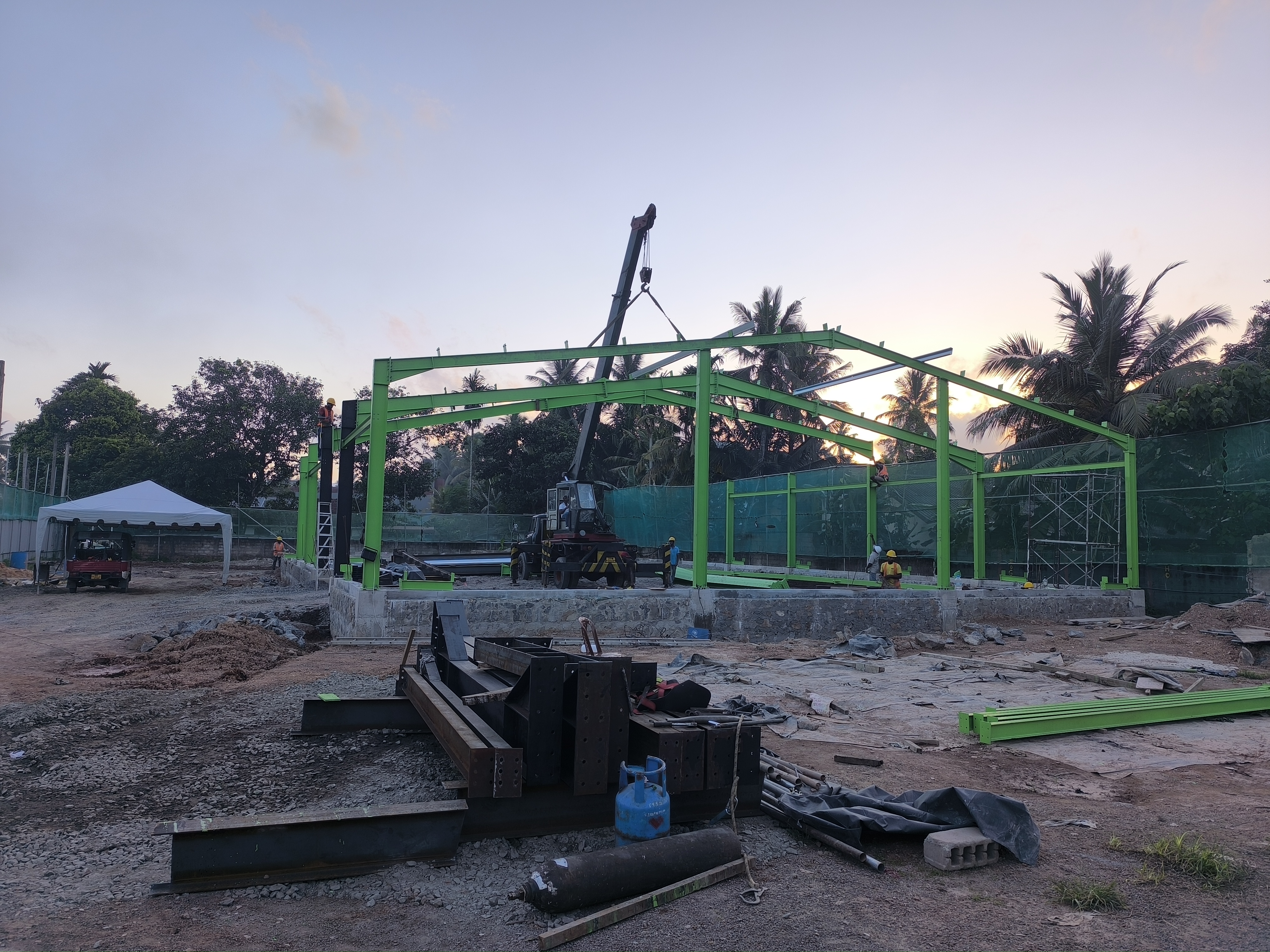 Keells Kotugoda structural steel erection progress