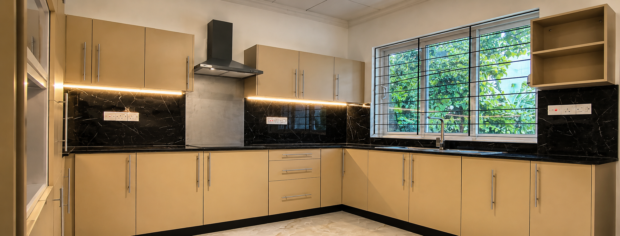 Modern pantry unit completed by OLEK Engineering in Panadura Sri Lanka