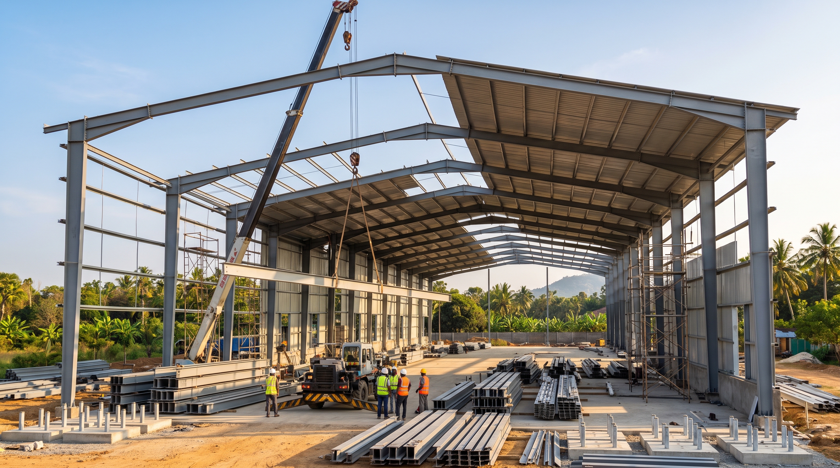 Steel warehouse construction in Sri Lanka